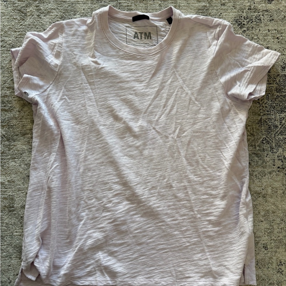 ATM Anthony Thomas Melillo Women's Light Pink Short Sleeve Tee